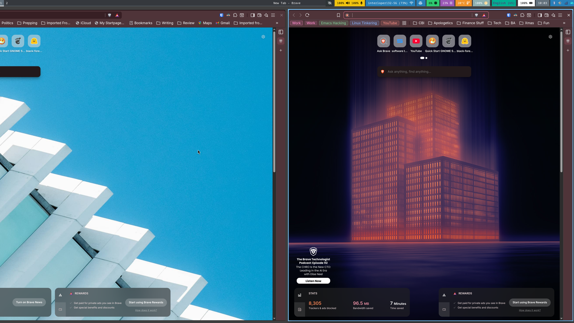 Niri - 2 Open Windows